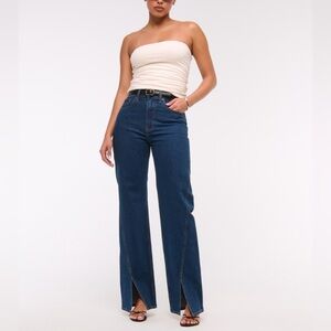 ABERCROMBIE & FITCH High waisted 90s Split Hem Jeans